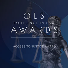 QLS excellence in law awards. Access to Justice award