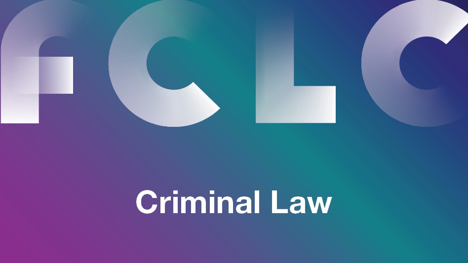 Family and Criminal Law Conference Criminal Law
