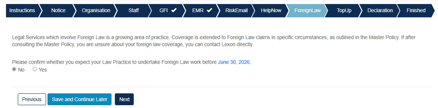Step 10: Foreign Law