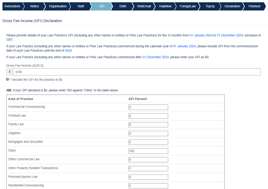 Step 6: Gross Fee Income