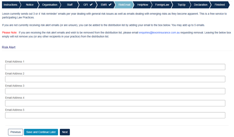 Step 8: Risk Email