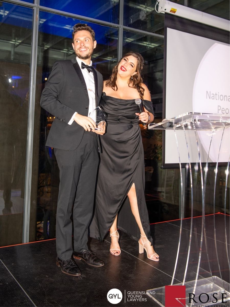 Stephanie at Queensland Young Lawyers' National Golden Gavel Gala 2021