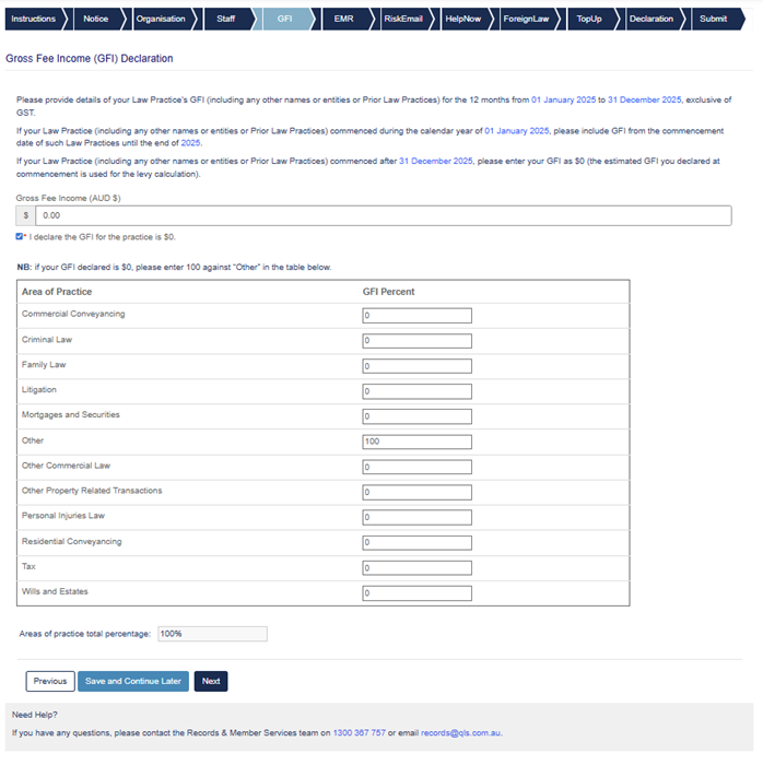Step 6. Gross Fee Income