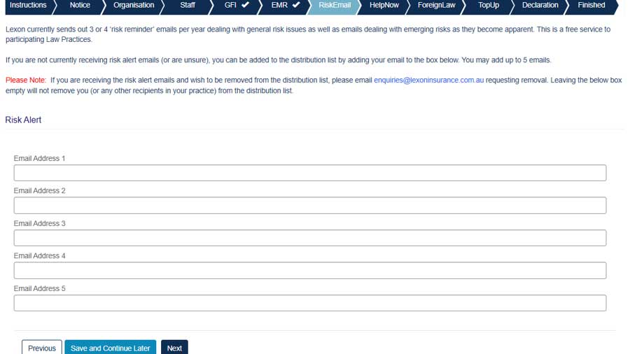 Step 8: Risk Email