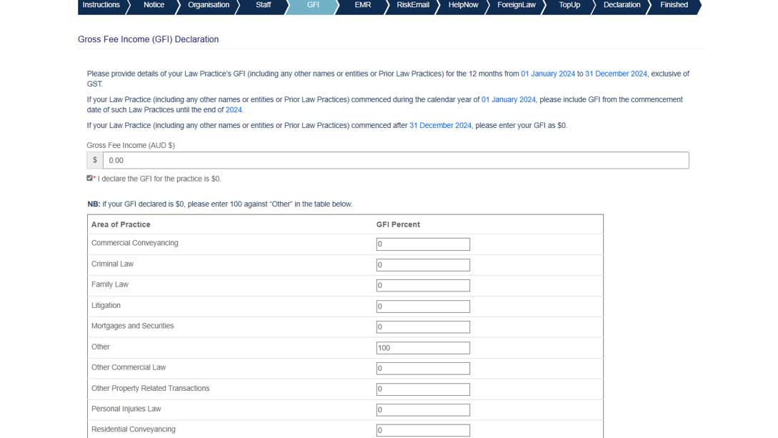 Step 6: Gross Fee Income