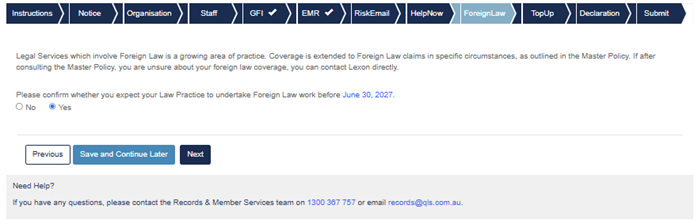 Step 10. Foreign Law